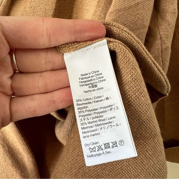 NEW J .Crew Cecile Relaxed Button Front Wool Sweater Blazer in Camel - Picture 8 of 8